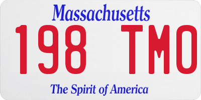 MA license plate 198TM0