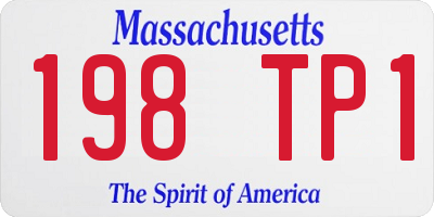MA license plate 198TP1