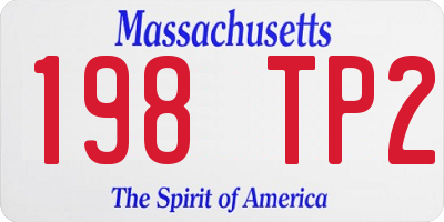 MA license plate 198TP2