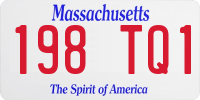 MA license plate 198TQ1