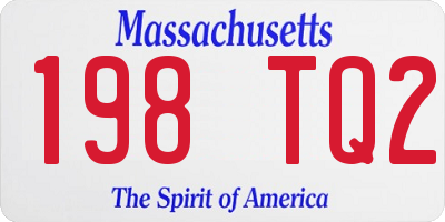MA license plate 198TQ2