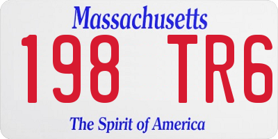 MA license plate 198TR6