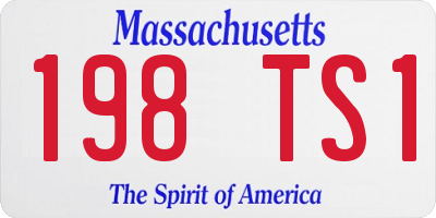 MA license plate 198TS1