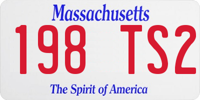 MA license plate 198TS2