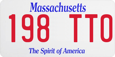 MA license plate 198TT0