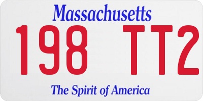 MA license plate 198TT2