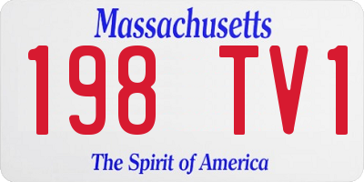 MA license plate 198TV1