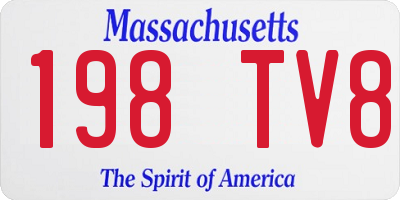 MA license plate 198TV8