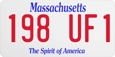 MA license plate 198UF1