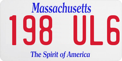 MA license plate 198UL6