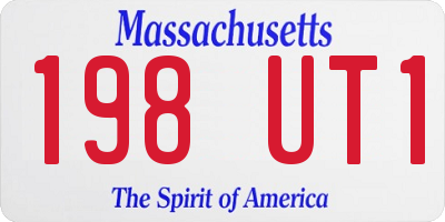 MA license plate 198UT1