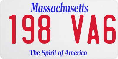 MA license plate 198VA6