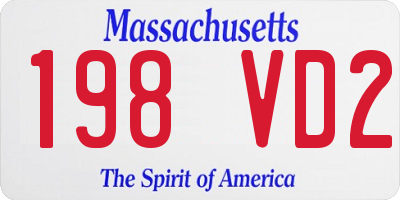 MA license plate 198VD2