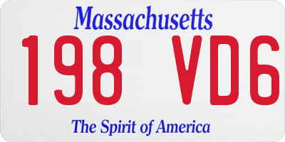 MA license plate 198VD6