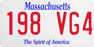 MA license plate 198VG4