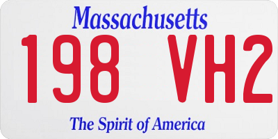MA license plate 198VH2