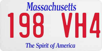 MA license plate 198VH4