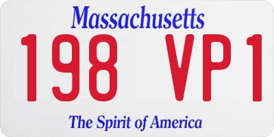 MA license plate 198VP1