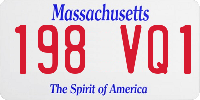 MA license plate 198VQ1