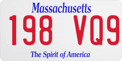 MA license plate 198VQ9