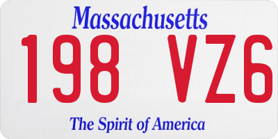 MA license plate 198VZ6