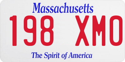 MA license plate 198XM0