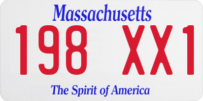 MA license plate 198XX1