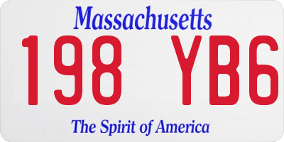 MA license plate 198YB6