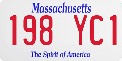 MA license plate 198YC1