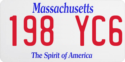 MA license plate 198YC6