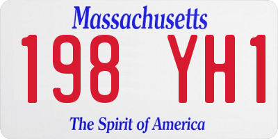 MA license plate 198YH1