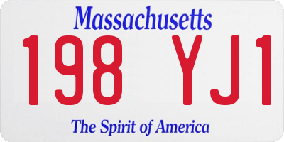 MA license plate 198YJ1