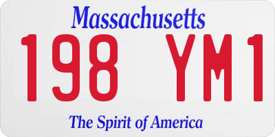 MA license plate 198YM1