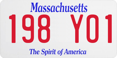 MA license plate 198YO1