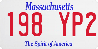 MA license plate 198YP2
