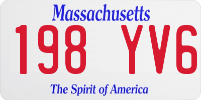 MA license plate 198YV6