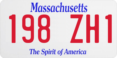 MA license plate 198ZH1