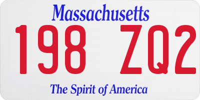 MA license plate 198ZQ2