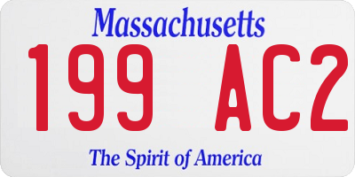MA license plate 199AC2