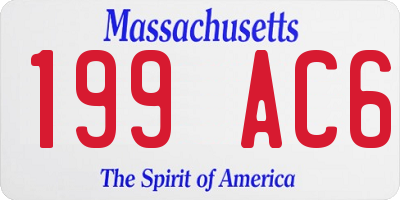 MA license plate 199AC6