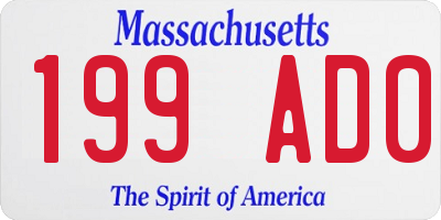 MA license plate 199AD0