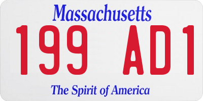 MA license plate 199AD1