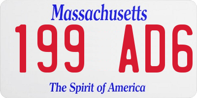 MA license plate 199AD6