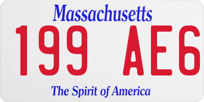 MA license plate 199AE6