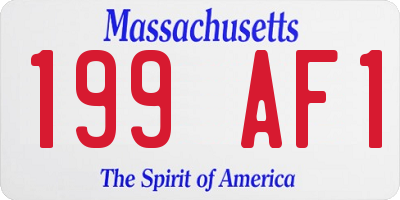 MA license plate 199AF1