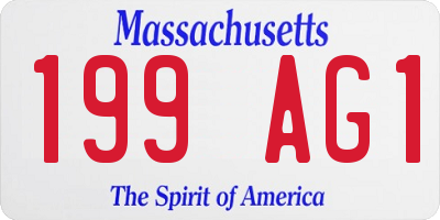 MA license plate 199AG1