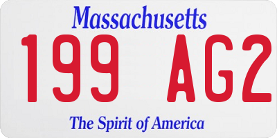 MA license plate 199AG2