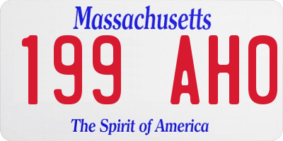 MA license plate 199AH0
