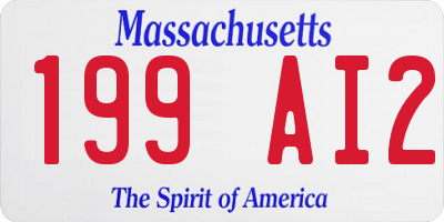 MA license plate 199AI2