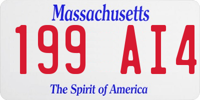 MA license plate 199AI4